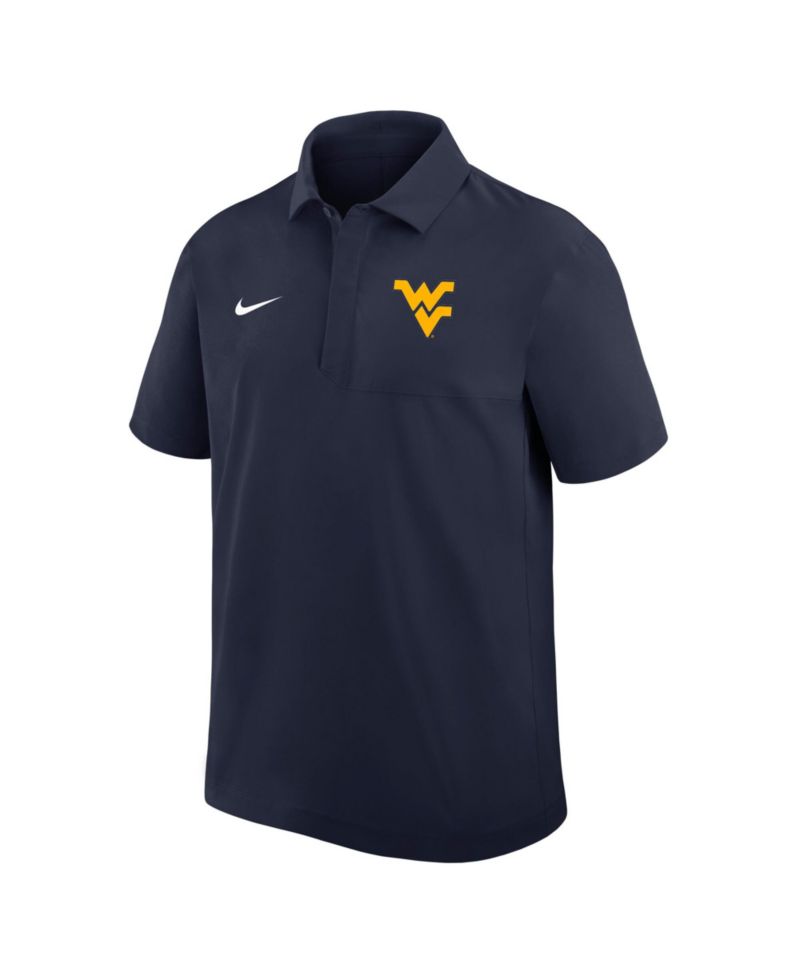 Men's Navy West Virginia Mountaineers 2025 Coaches Sideline Polo Shirt
