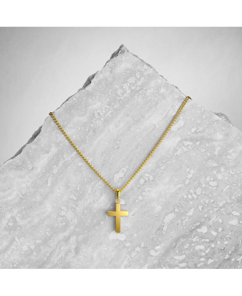 Women's Petite Cross - Gold Pendant