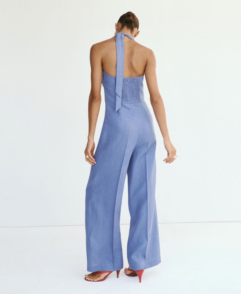 Women's Linen Halter Jumpsuit