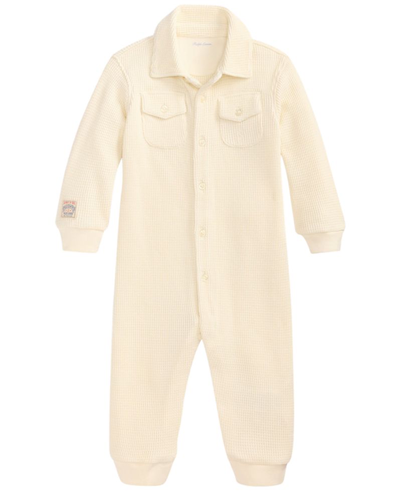 Baby Boys' Waffle-Knit Coverall