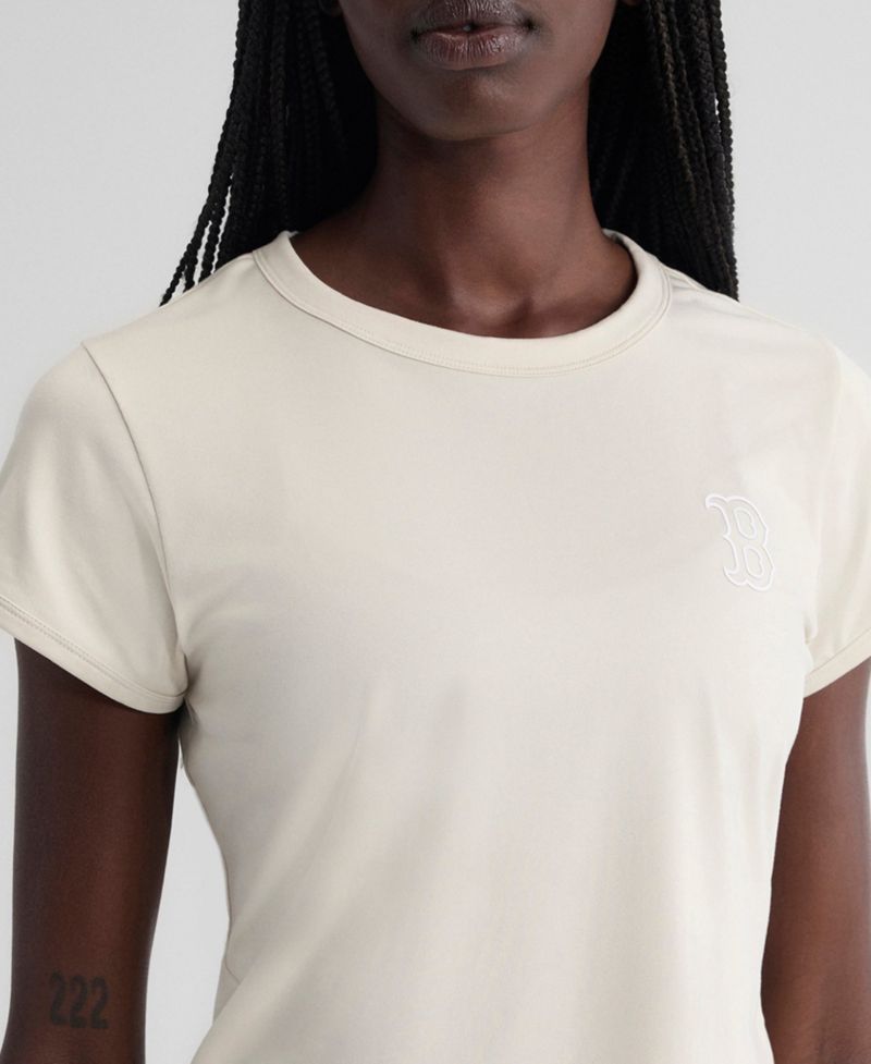 Women's Beige Boston Red Sox Clutch T-Shirt