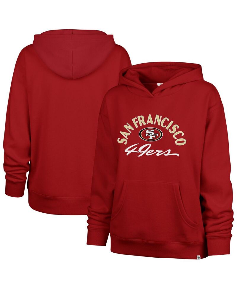 Women's Scarlet San Francisco 49ers Plus Size Whirlwind Naomi Hoodie