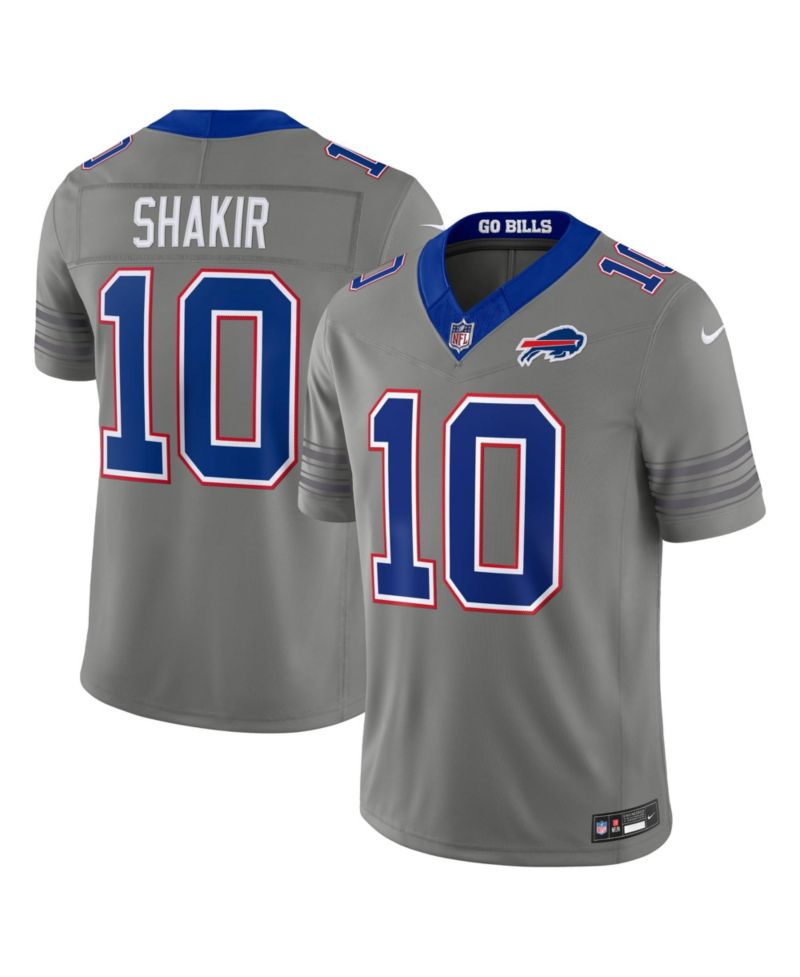 Men's Khalil Shakir Gray Buffalo Bills Nickel City Vapor F.U.S.E. Stitched Limited Jersey