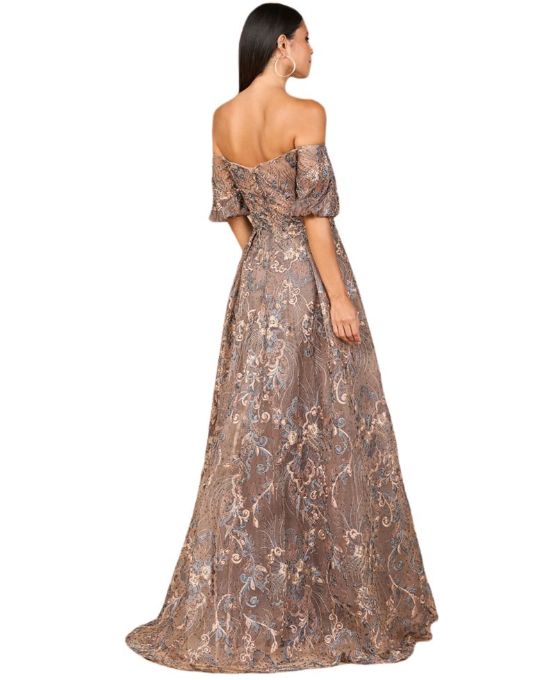 Women's Off Shoulder Lace Ballgown