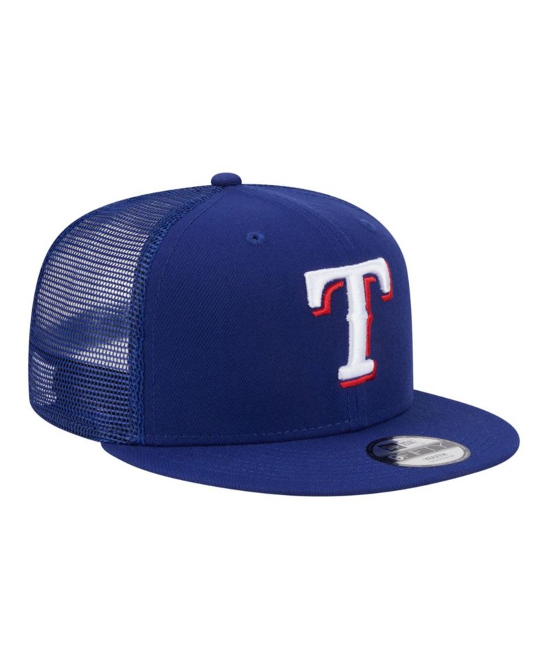 Big Boys and Girls Royal Texas Rangers 9FIFTY Trucker Snapback Hat