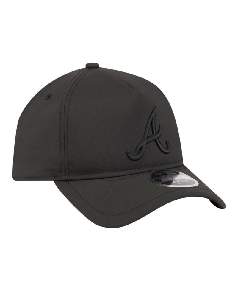 Men's Black Atlanta Braves Injection Apex 9FORTY Adjustable Hat