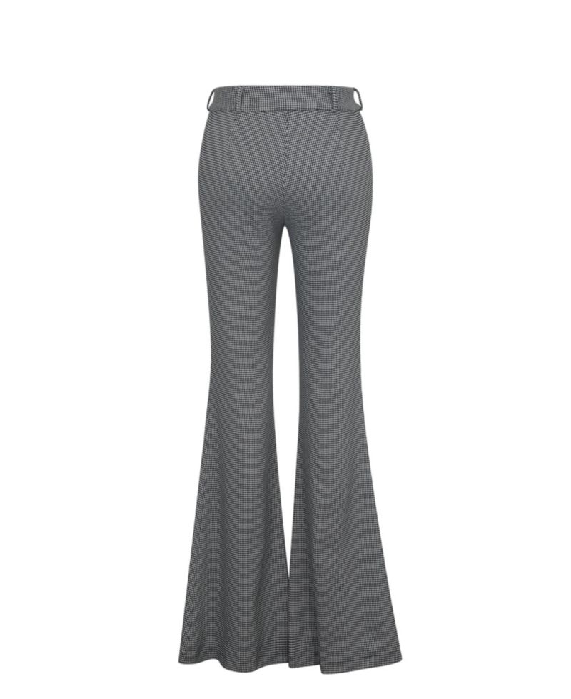Women's Ulli Micro-Houndstooth Flared Pants
