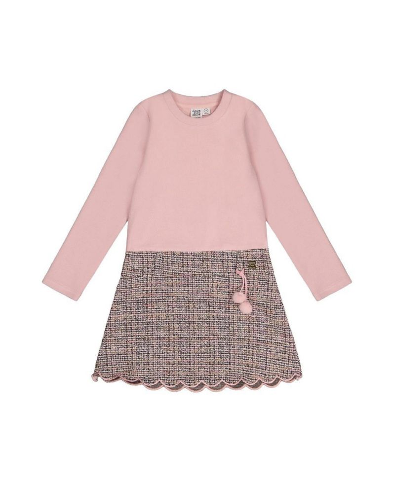 Big Girls Girl(6-14) Bi-Material Dress