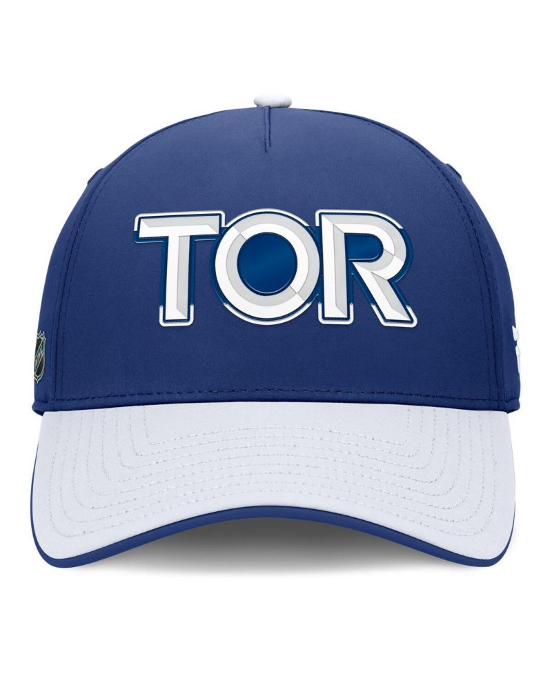 Men's Blue/White Toronto Maple Leaf's Authentic Pro Rink Team Code Flex Hat
