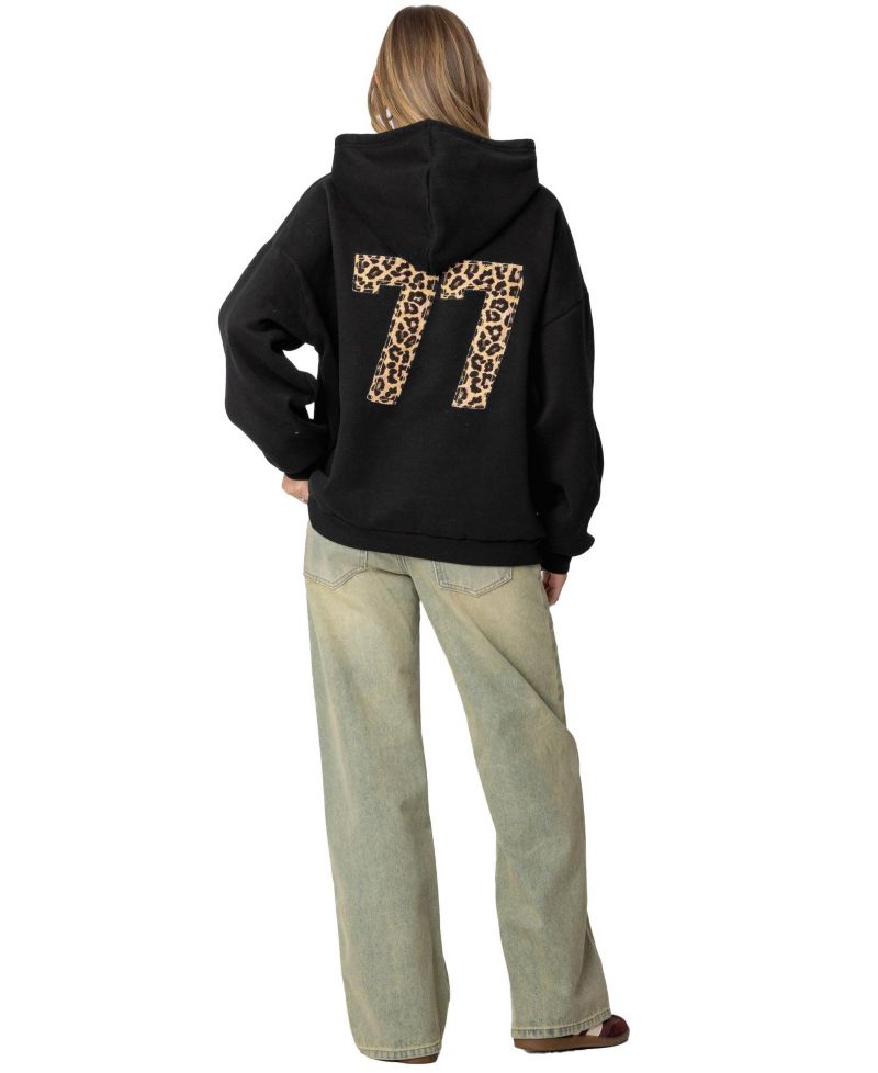 Women's Leopard 77 Oversized Hoodie