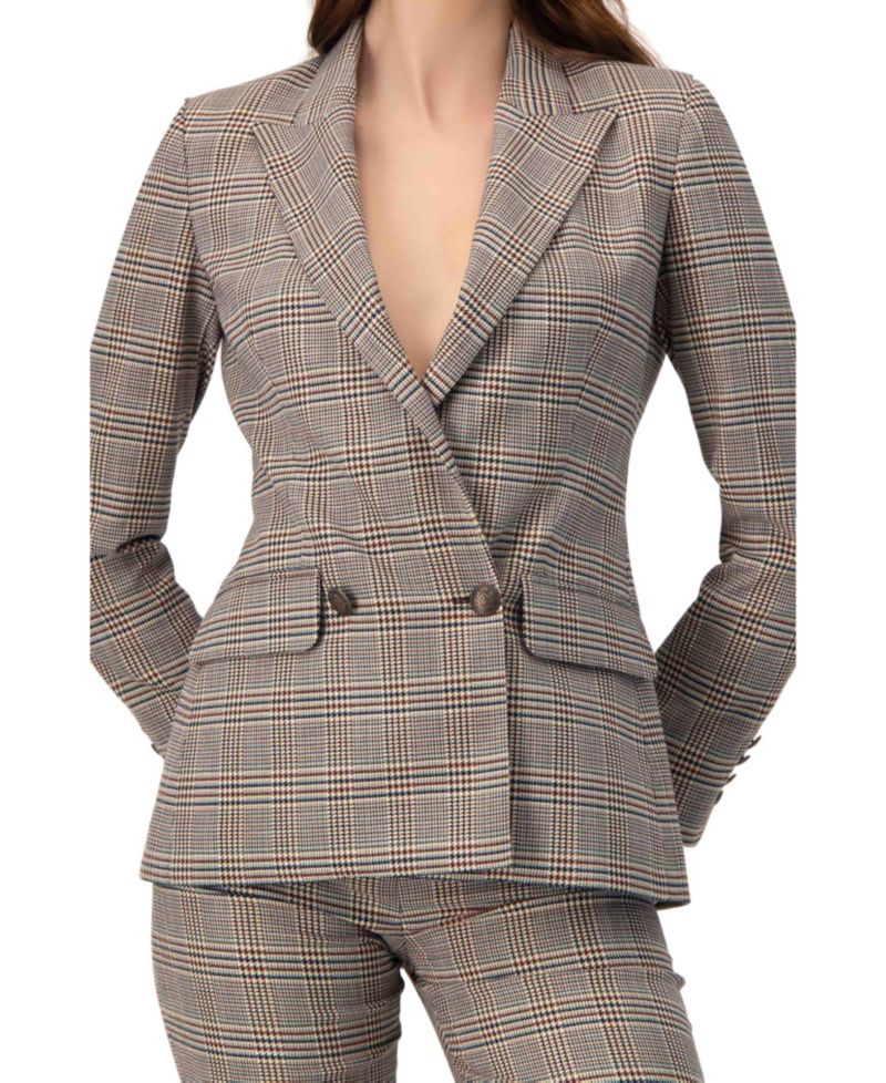 Women's Double-Breasted Prince of Wales Blazer