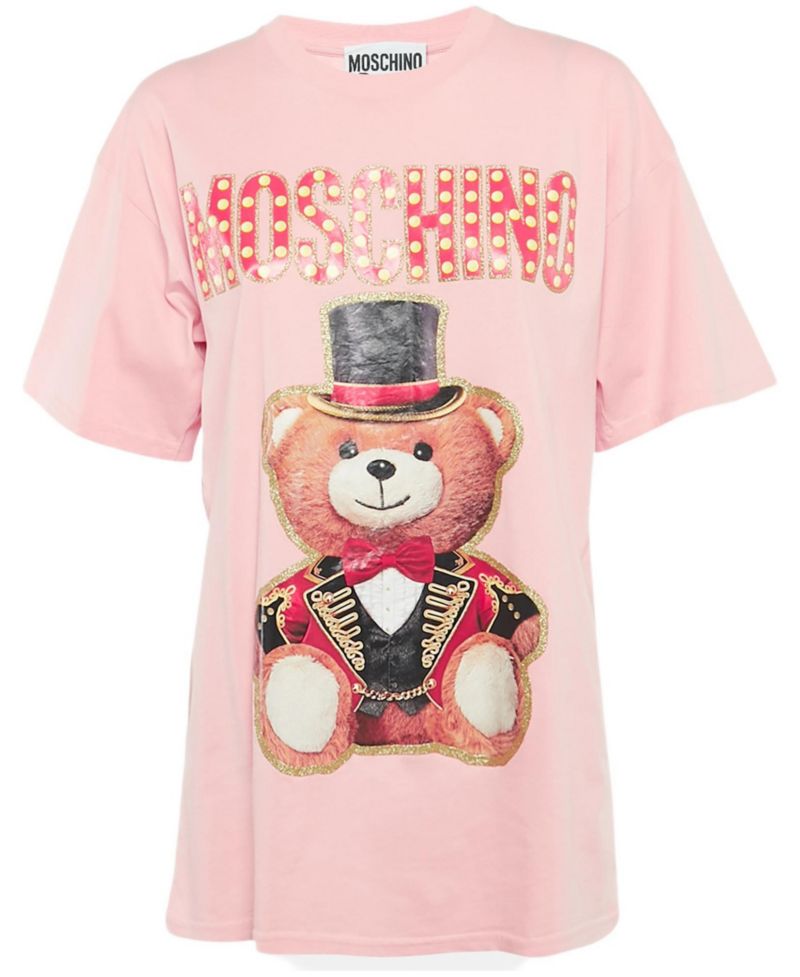 Women's Couture Glitter Teddy Applique Cotton T-Shirt