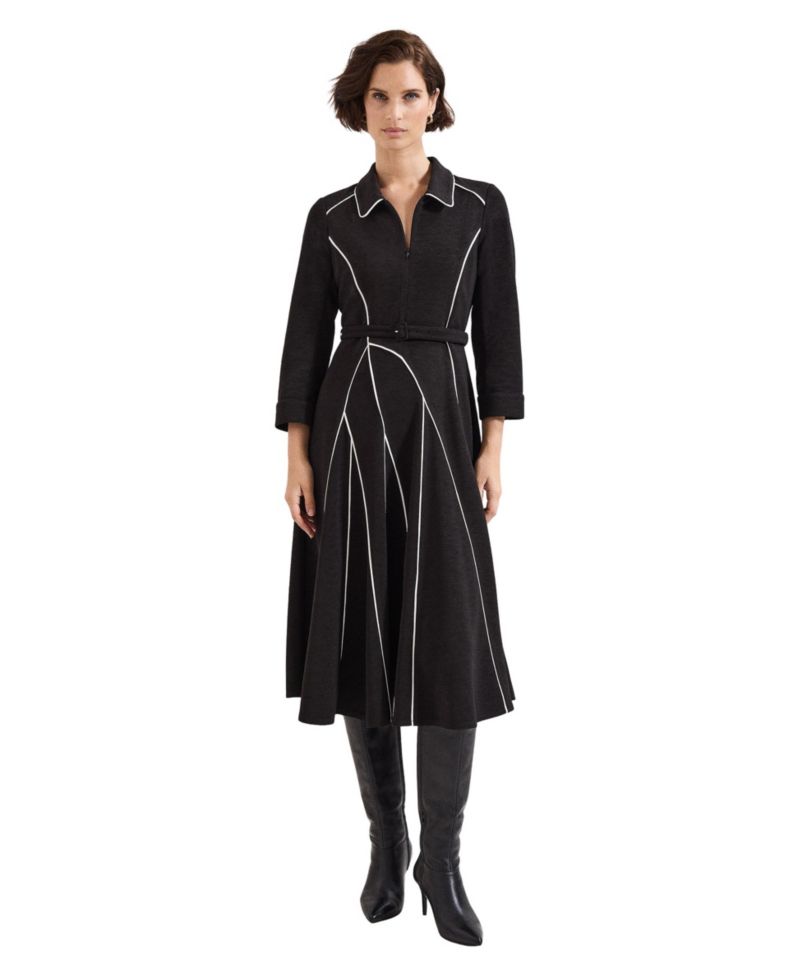 Women's Tilly Collared A-Line 3/4-Sleeve Dress