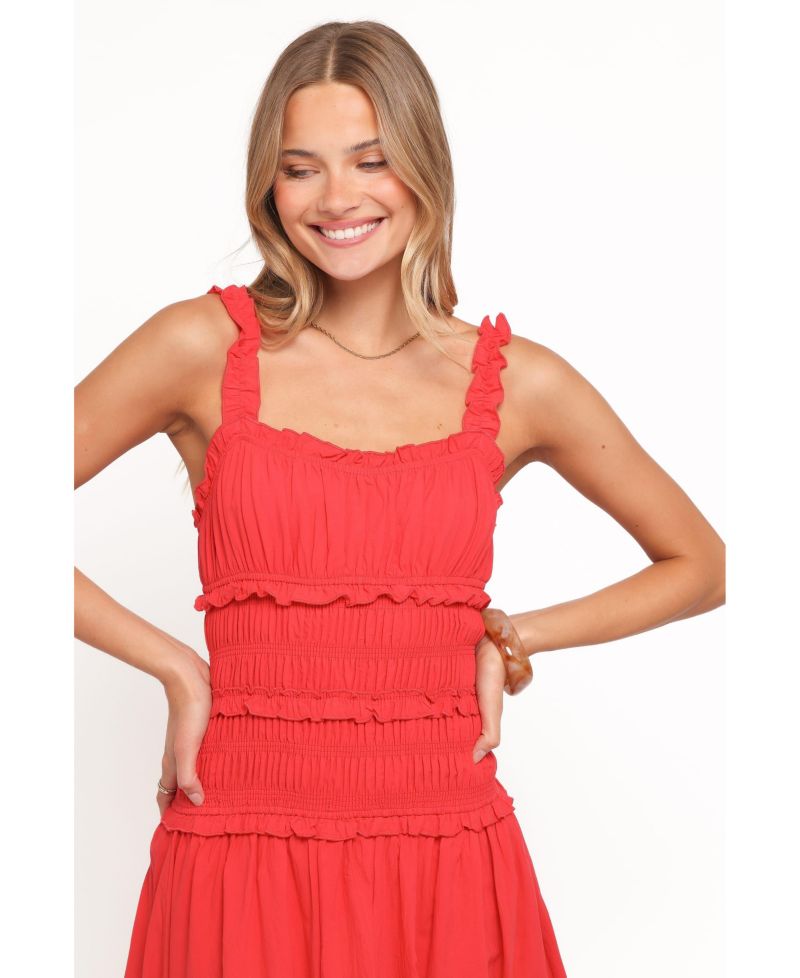 Women's Enola Square Neck A-Line Midi Dress