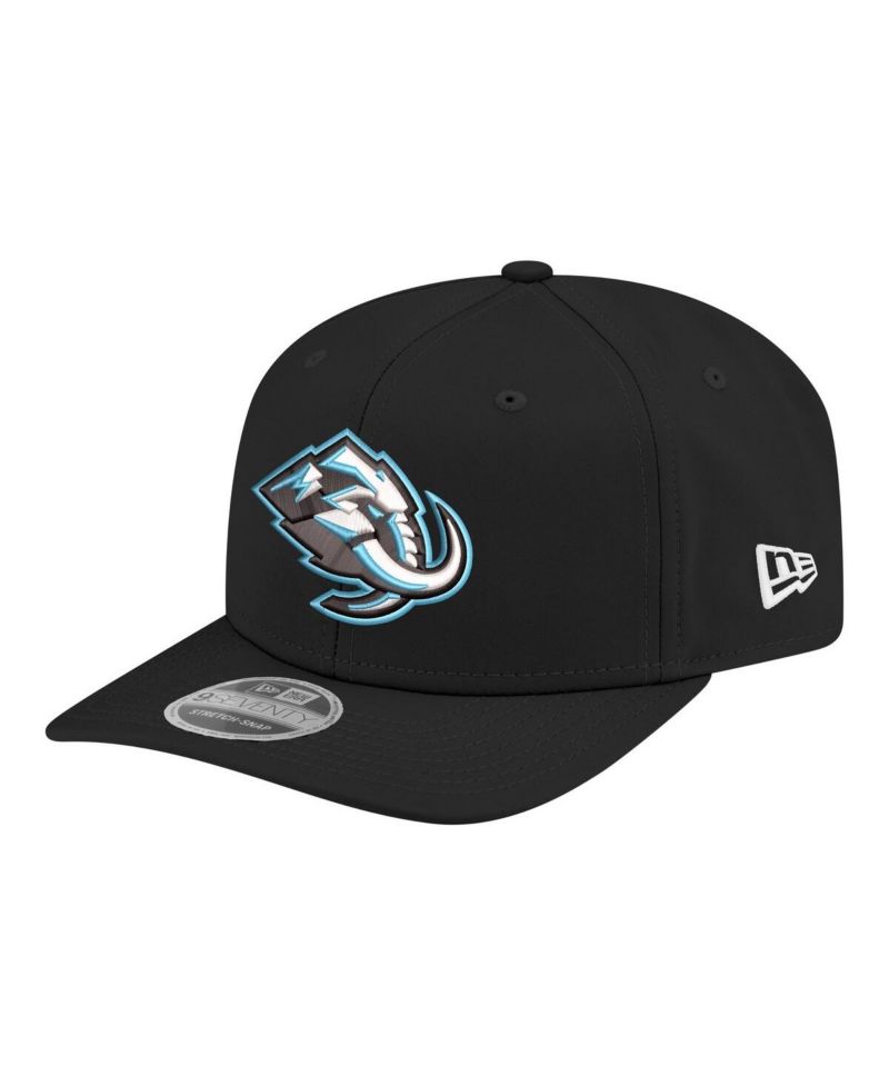 Men's Black Utah Mammoth 9SEVENTY Stretch-Snap Adjustable Hat