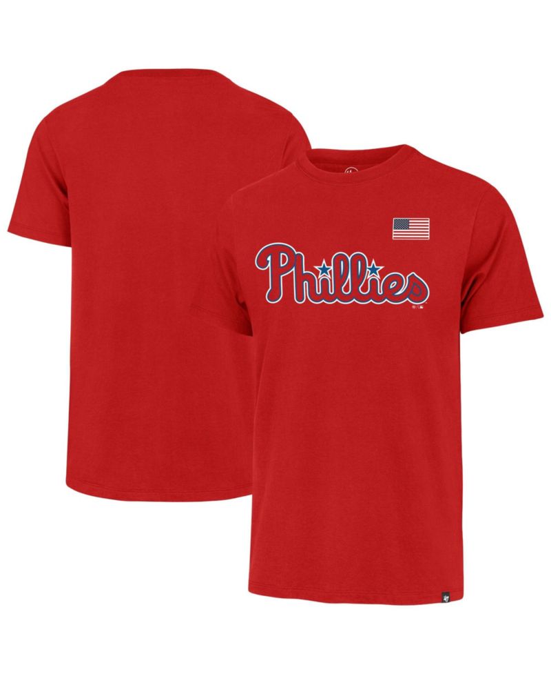 Men's Red Philadelphia Phillies Heritage U.S. Flag T-Shirt
