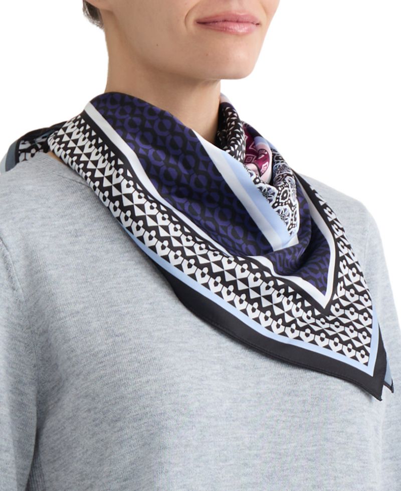 Women's Accent Rib Knit Scarf T-Shirt
