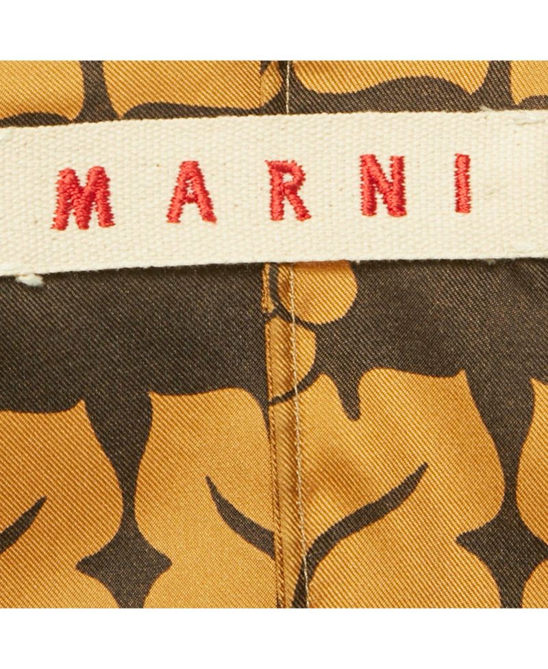 Women's Brown Printed Silk Top