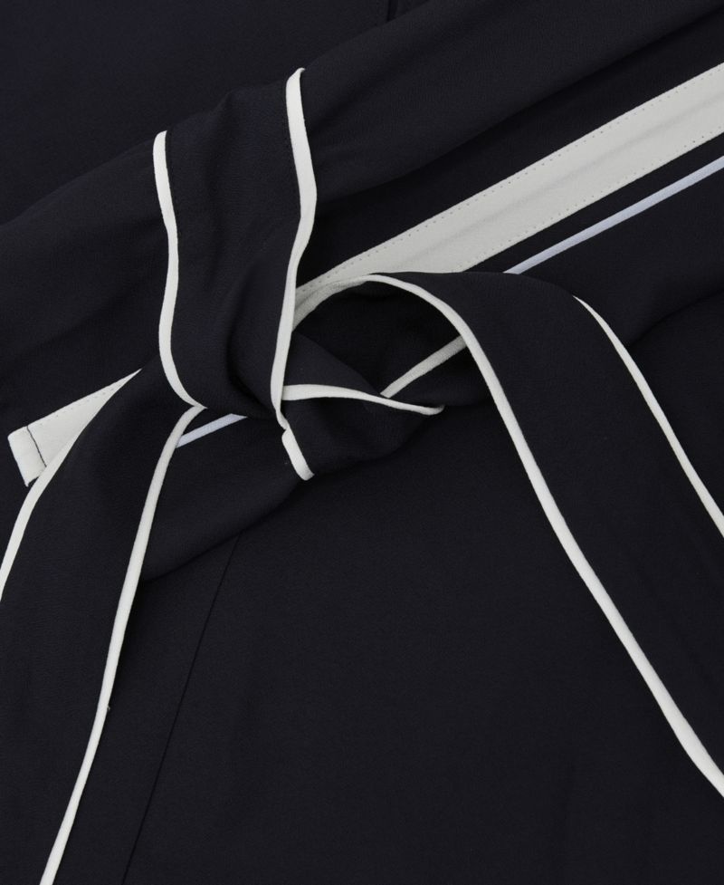 Women's Tammy Long-Sleeve Mini Shift Dress with Contrast Tipping