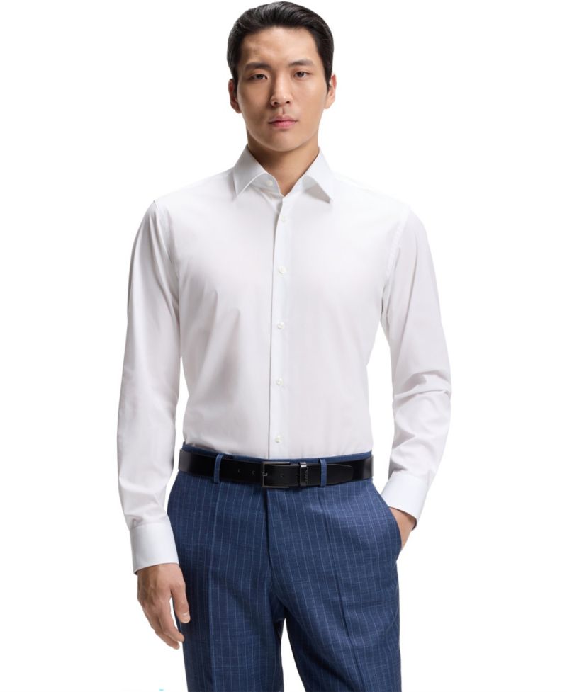 Men's Stretch Cotton Regular-Fit Dress Shirt