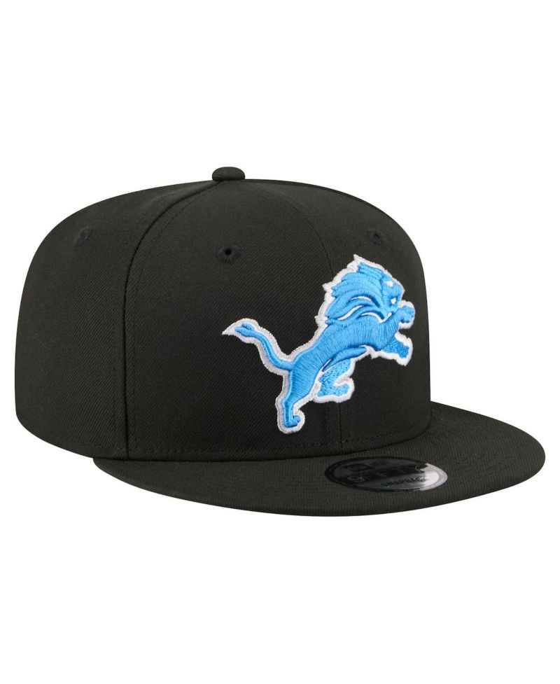 Men's Black Detroit Lions 9FIFTY Snapback Hat