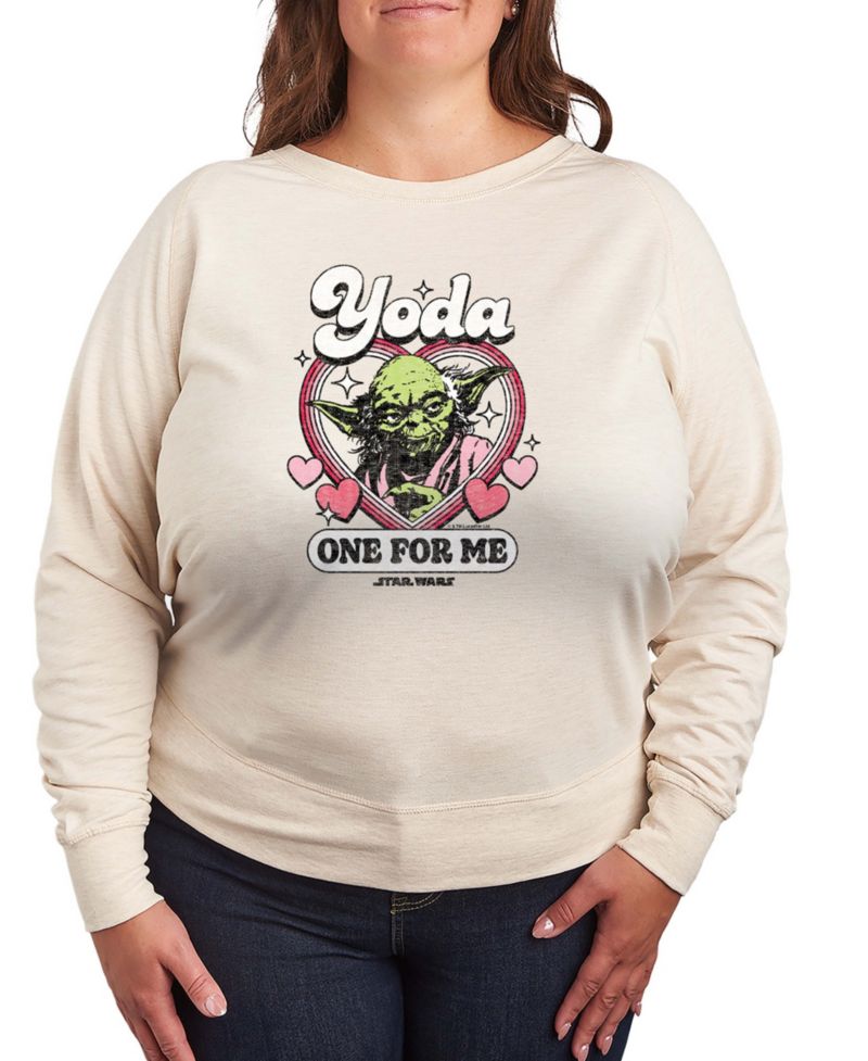 Women's Star Wars Yoda One For Me French Terry Long-Sleeve T-Shirt