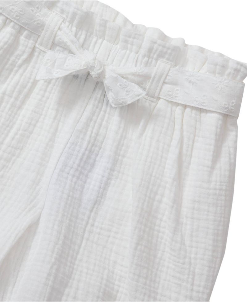 Girls Woven Belted Pull On Short