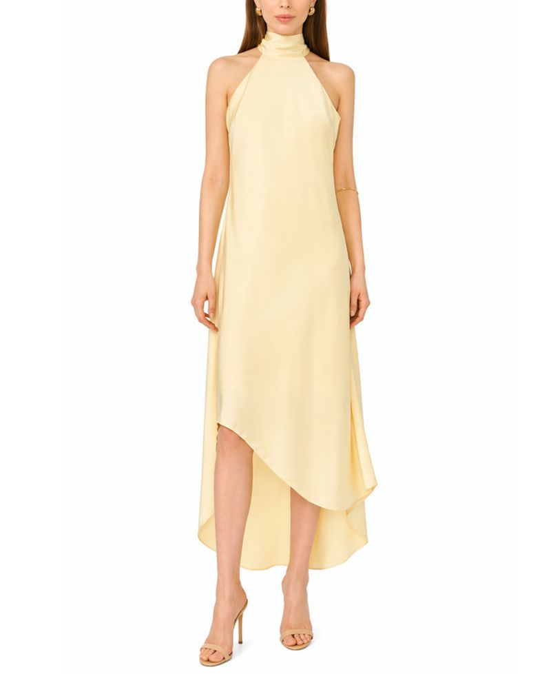 Women's Draped Tie-Back Halter Dress