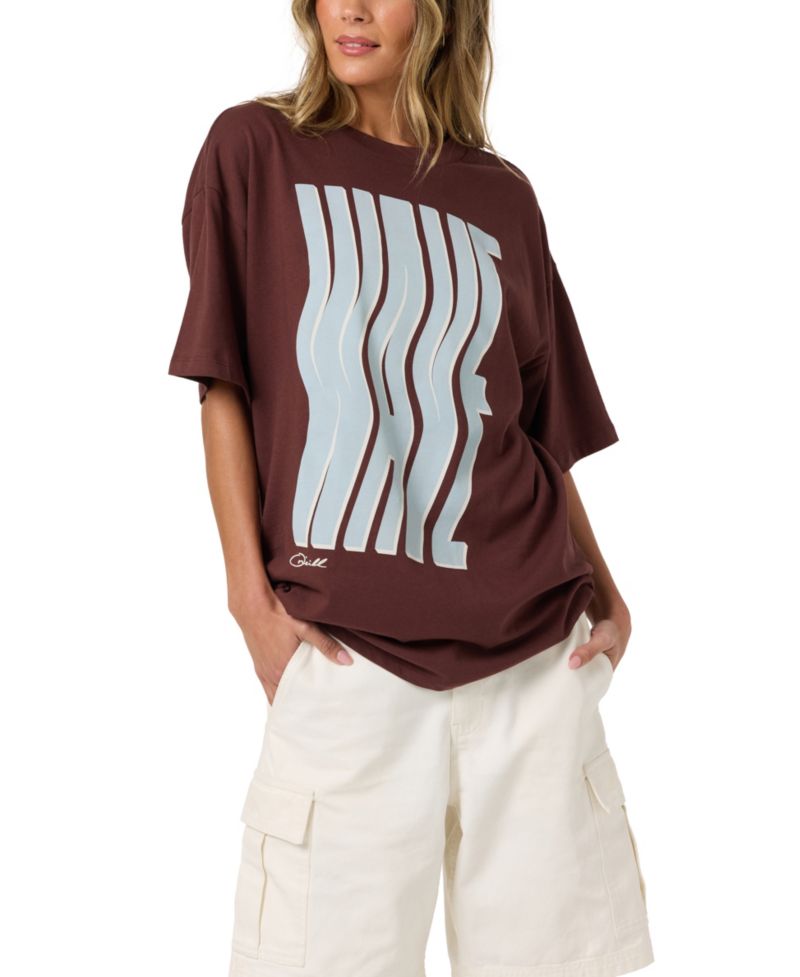 Women's Wave Oversized Graphic T-Shirt