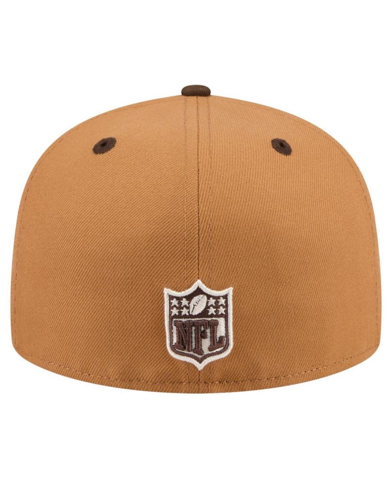 Men's Light Brown/Dark Brown Philadelphia Eagles Two-Tone Walnut 59FIFTY Fitted Hat