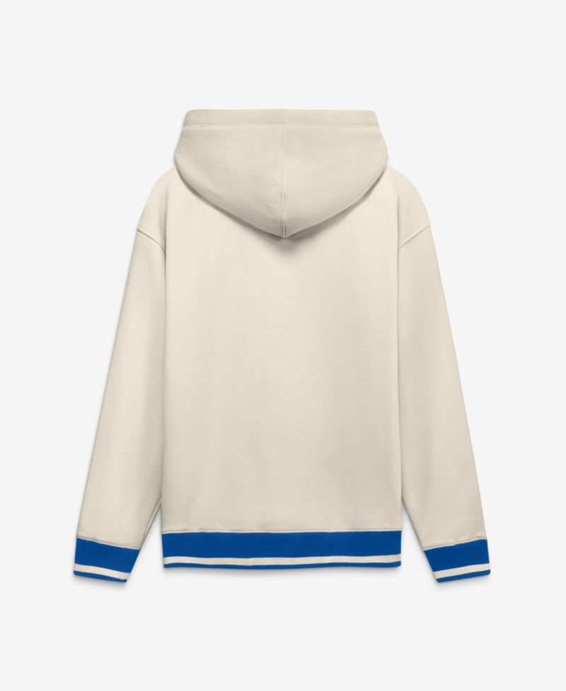 Men's Cream New England Patriots Chenille Heavyweight Fleece Hoodie