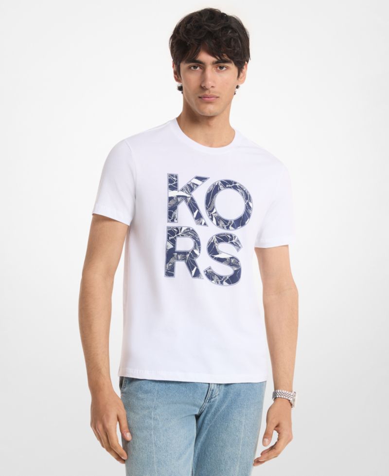 Men's Floral Logo Regular-Fit T-Shirt