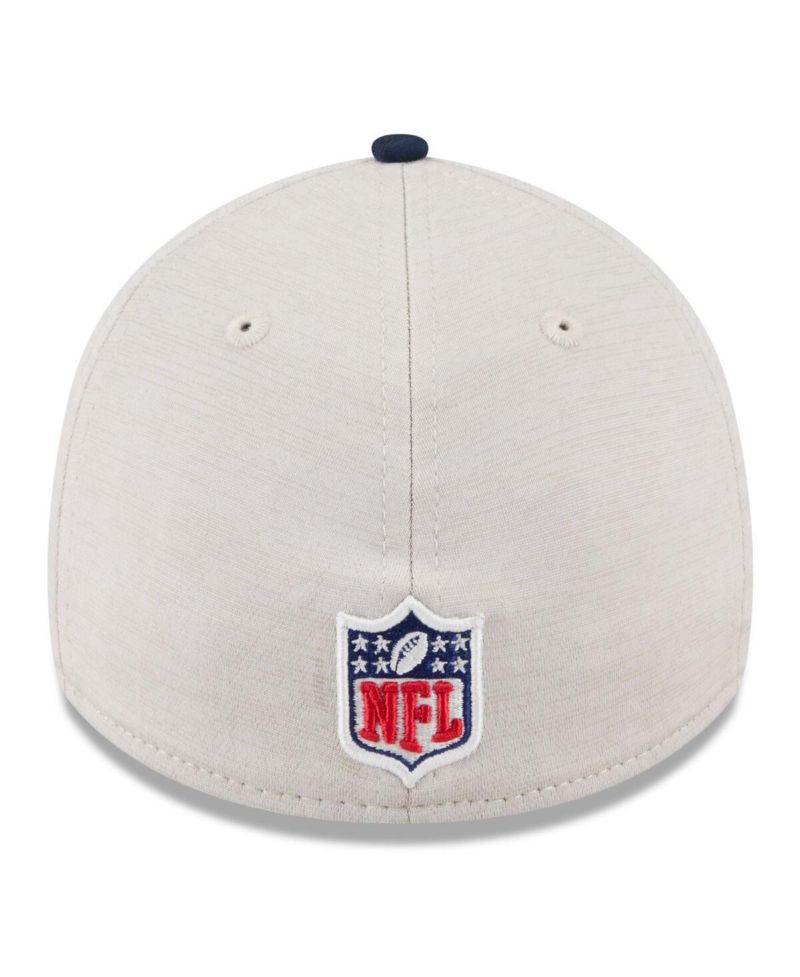Men's Stone/Navy Dallas Cowboys 2024 Sideline Historic 39THIRTY Flex Hat