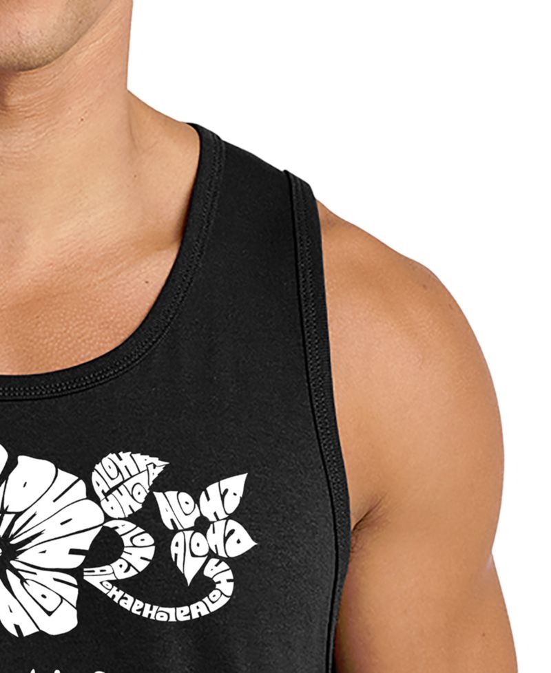 Men's Aloha Word Art Graphic Tank Top
