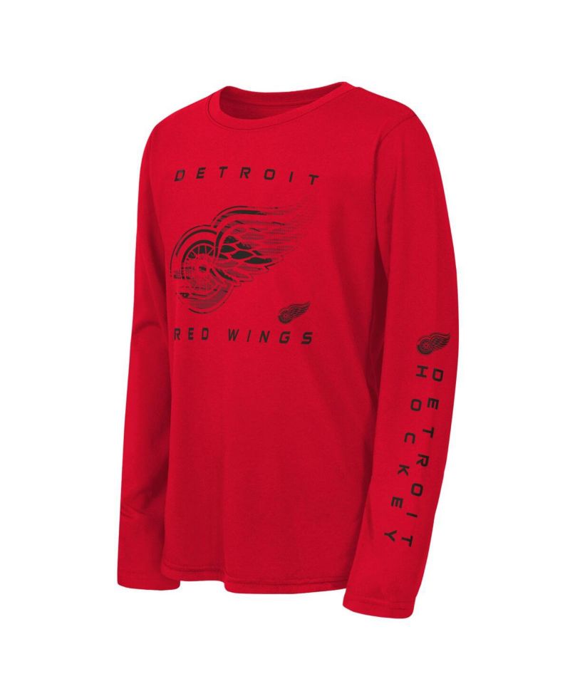 Big Boys and Girls Red Detroit Red Wings Seize the Win Long Sleeve T-Shirt