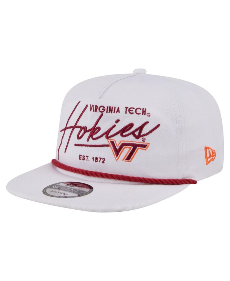 Men's White Virginia Tech Hokies Team Rope 19TWENTY Adjustable Hat