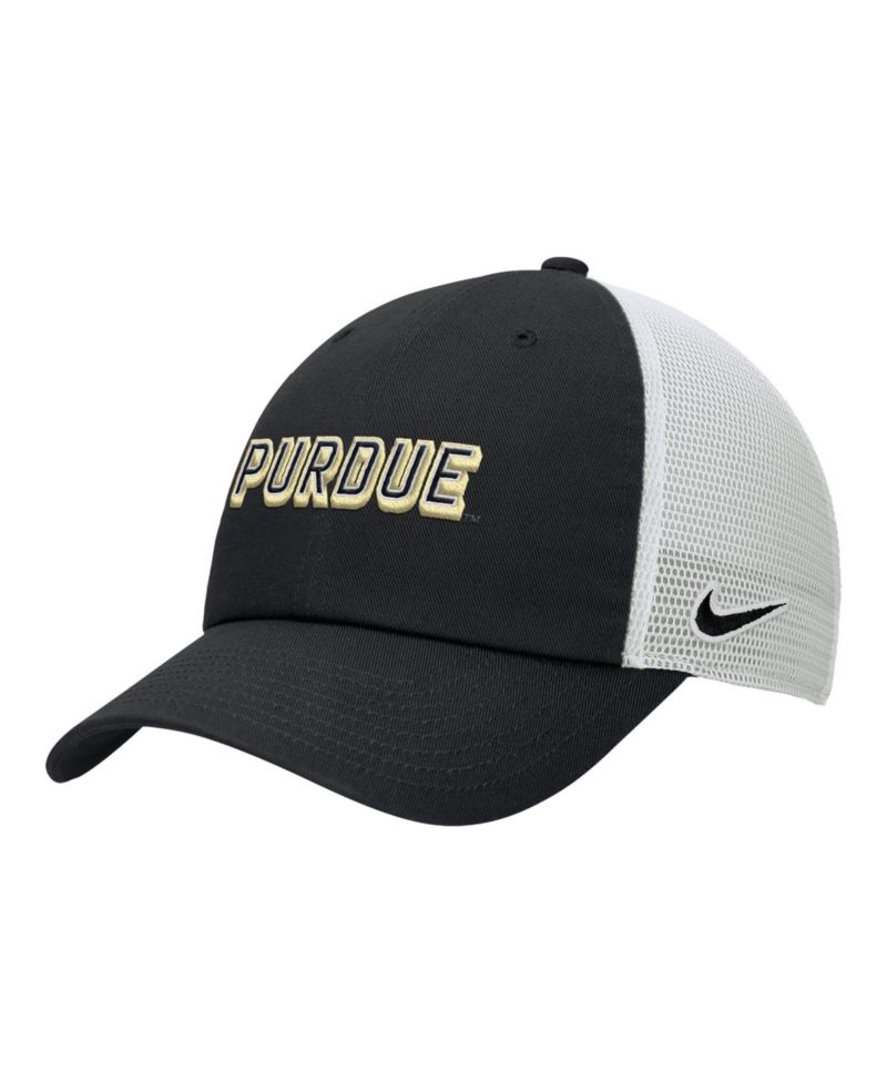 Men's Black Purdue Boilermakers On-Field Club Adjustable Trucker Hat