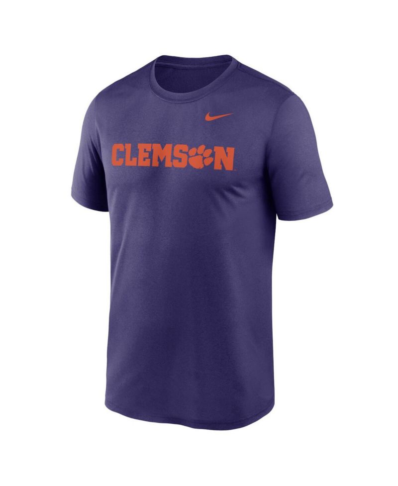 Men's Purple Clemson Tigers Primetime Legend Wordmark T-Shirt