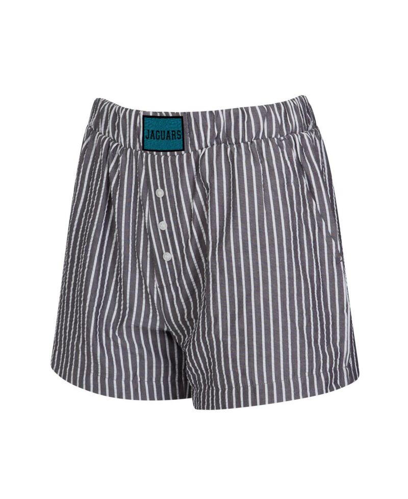 Women's 2-Pack Charcoal Jacksonville Jaguars Stripes and Solids Boxer Shorts Set