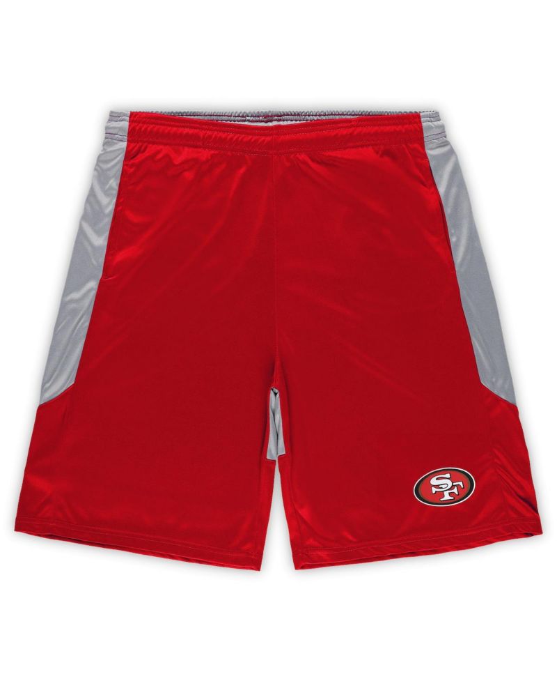 Men's Scarlet/Silver San Francisco 49ers Big & Tall Team Logo Shorts
