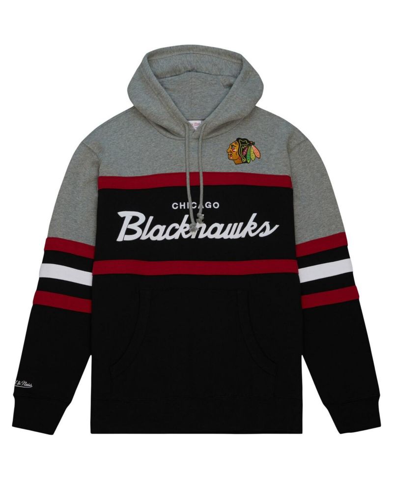 Men's Black, Gray Chicago Blackhawks Head Coach Pullover Hoodie