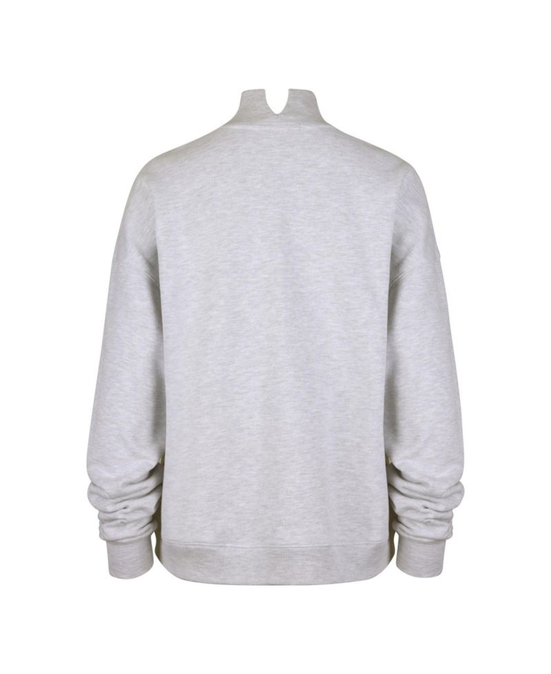 Women's Heather Gray San Francisco Giants Subtle Muse Mock Neck Sweatshirt