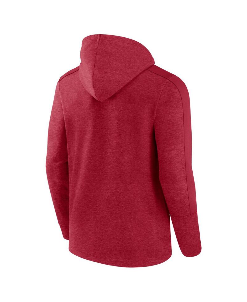 Men's Heather Red Atlanta Falcons Gains Full-Zip Hoodie