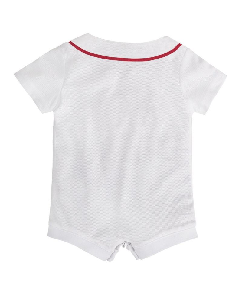 Baby Boys and Girls White Boston Red Sox Home Replica Romper Jersey