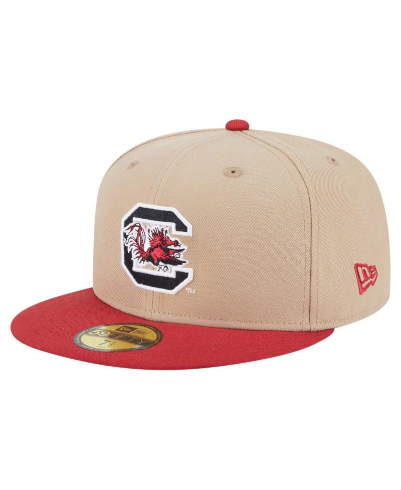 Men's Khaki South Carolina Gamecocks Two-Tone 59FIFTY Fitted Hat