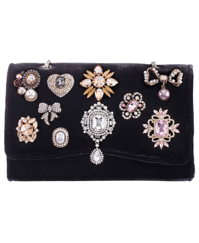 Embellished Small Flap Clutch Handbag