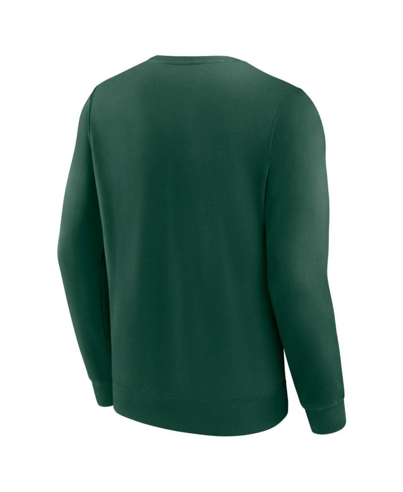 Men's Green Minnesota Wild Focus Fleece Pullover Sweatshirt