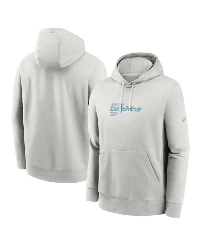 Men's Gray Miami Dolphins Edge Pack French Terry Club Pullover Hoodie