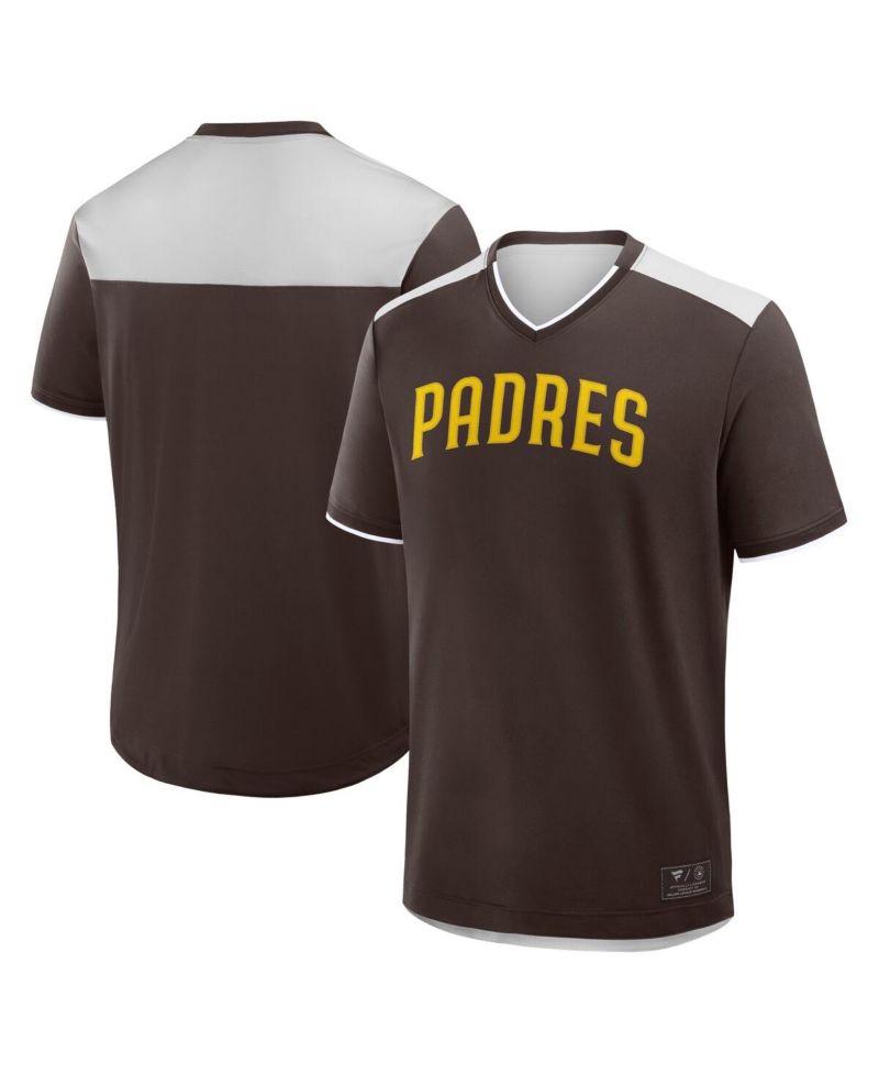 Men's Brown San Diego Padres Walk Off V-Neck T-Shirt