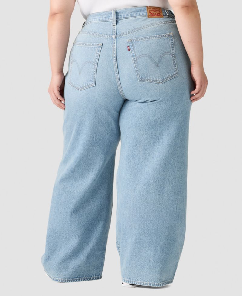Women's Cinch-Waist Lightweight Baggy Jeans